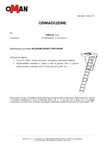 PL_Schody_Strychowe_Oswiadczenie_OMAN_EN14975_2017